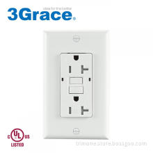 3Gang 125V White GFCI Receptacle Outlet